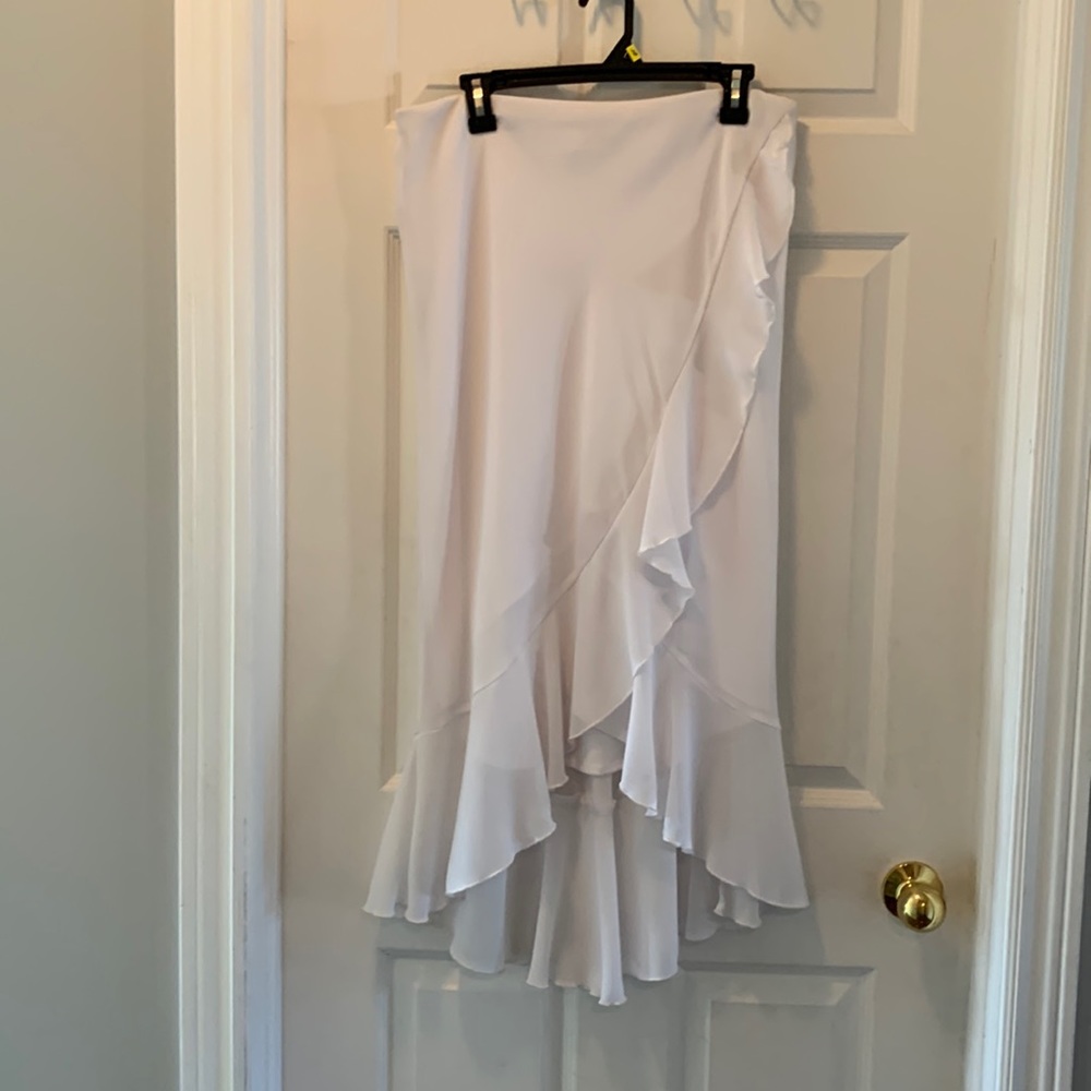 Selene Asymmetrical White Skirt